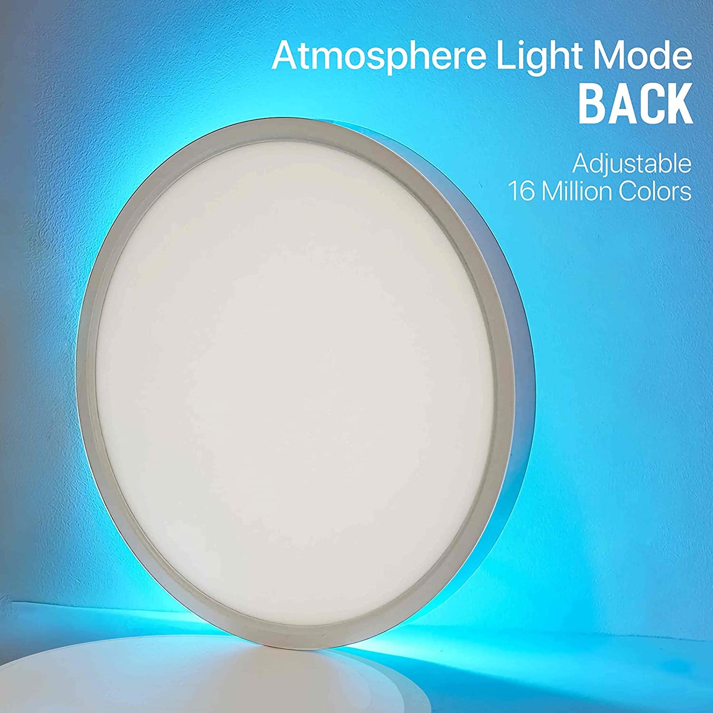 Lampara LED De Techo 24W 2.4 Wifi Cambio Color Luz Para Cuarto Sala 12 Pulgadas