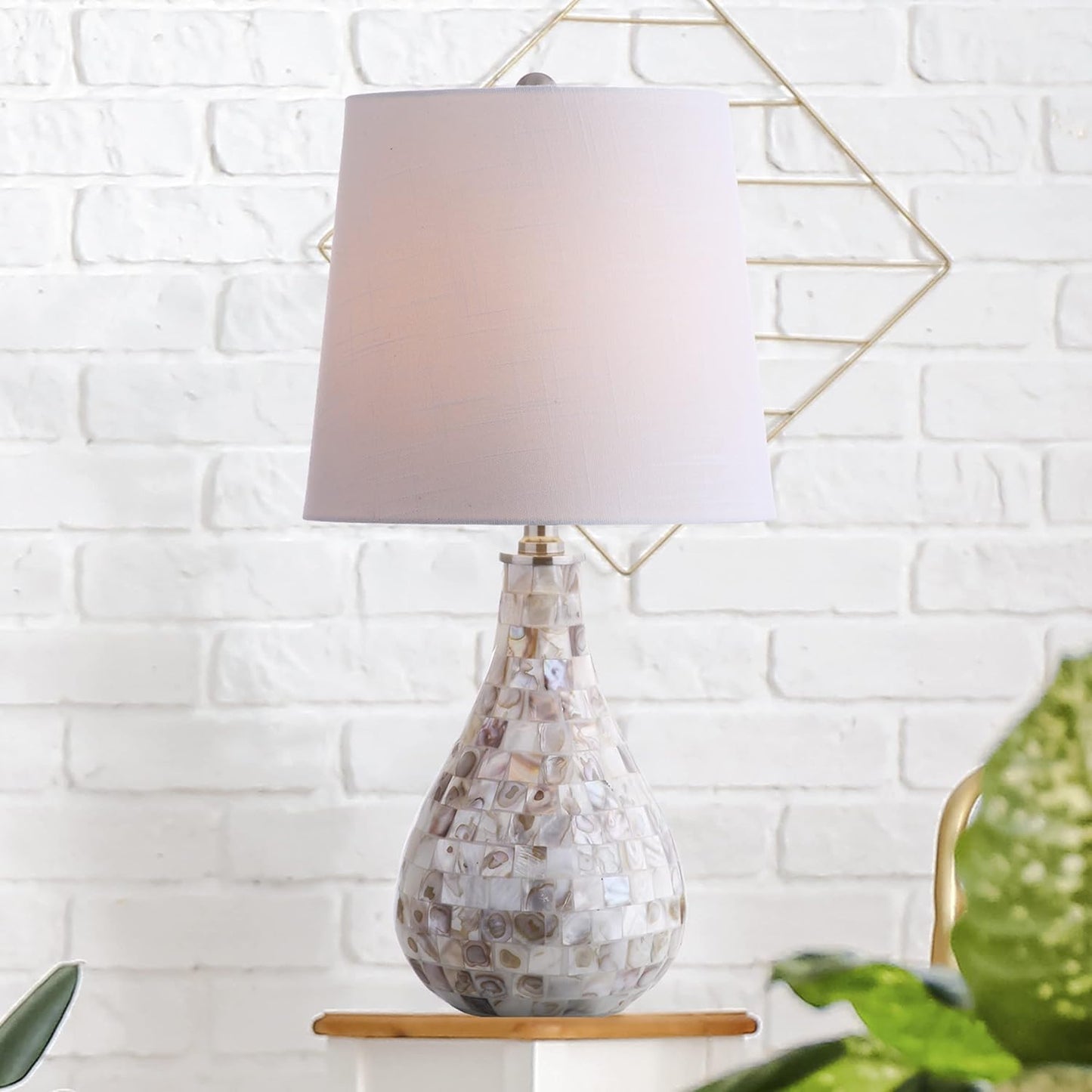 JYL1024A Mona 20.5" Mini LED Table Lamp, Cottage, Coastal, Transitional, Modern, Elegant, Office, Living Room, Family Room, Dining Room, Bedroom, Hallway, Foyer, Seashell