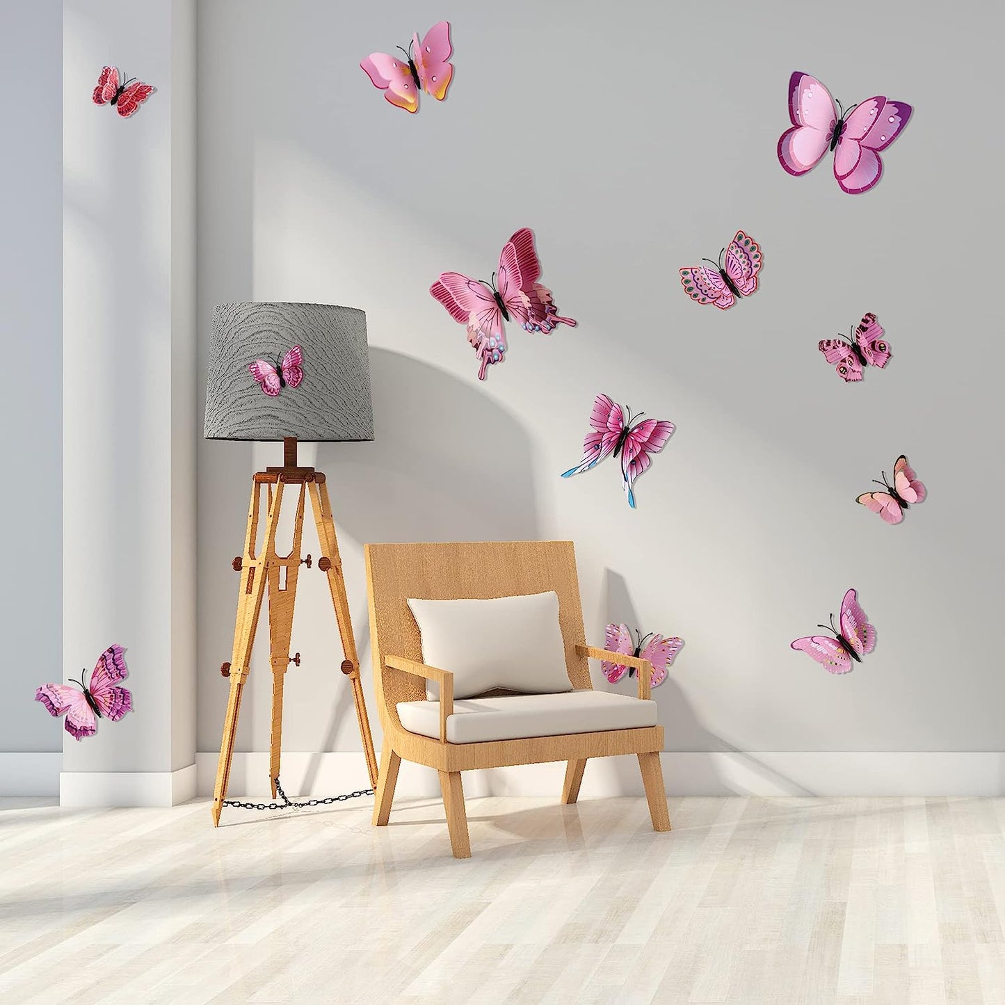 3D Mariposas Decorativas De Pared - Luminosa Pegatinas Decoracion Para Casas X12