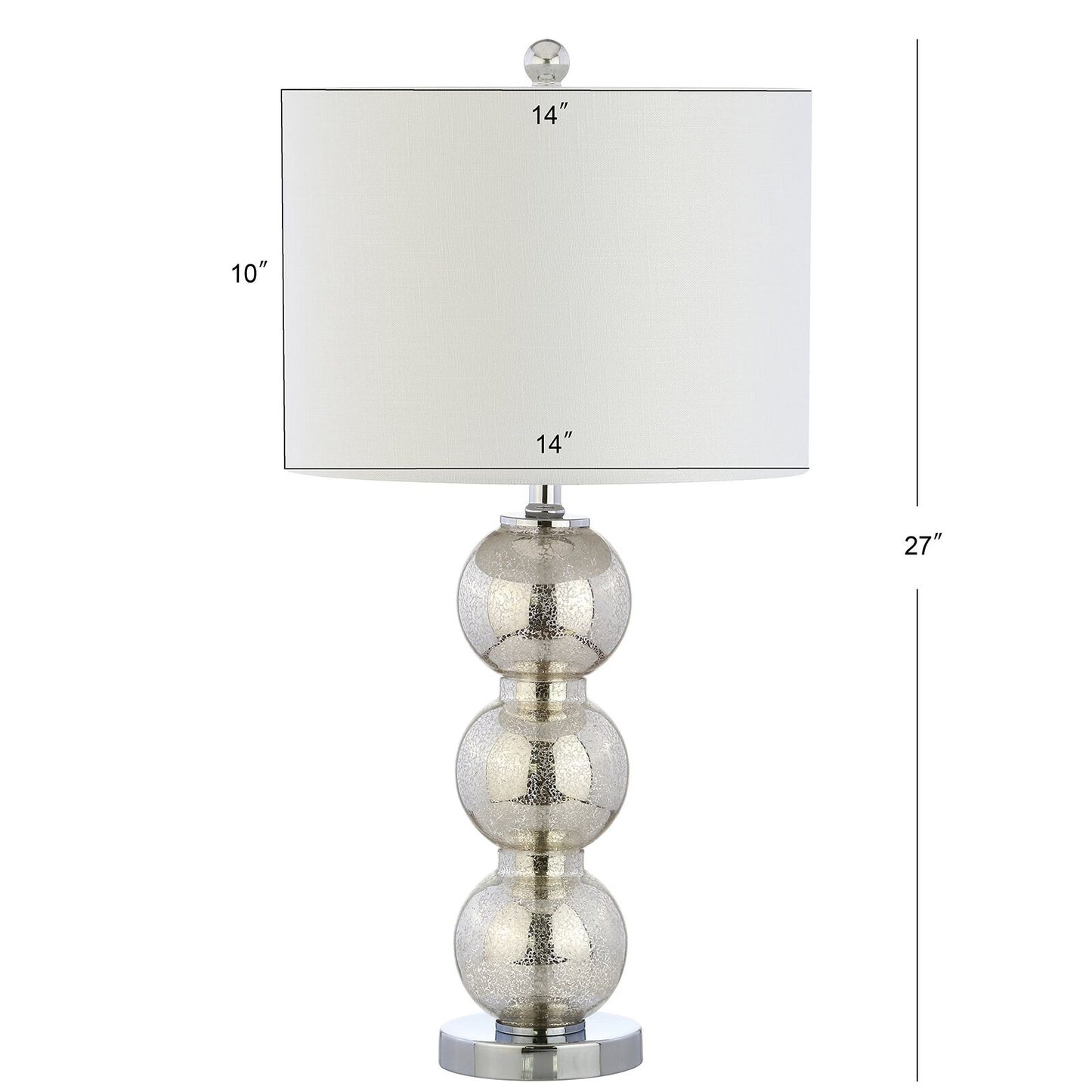 JONATHAN Y JYL1070B-SET2 Set of 2 Table Lamps Bella 27" Glass Triple-Sphere L...