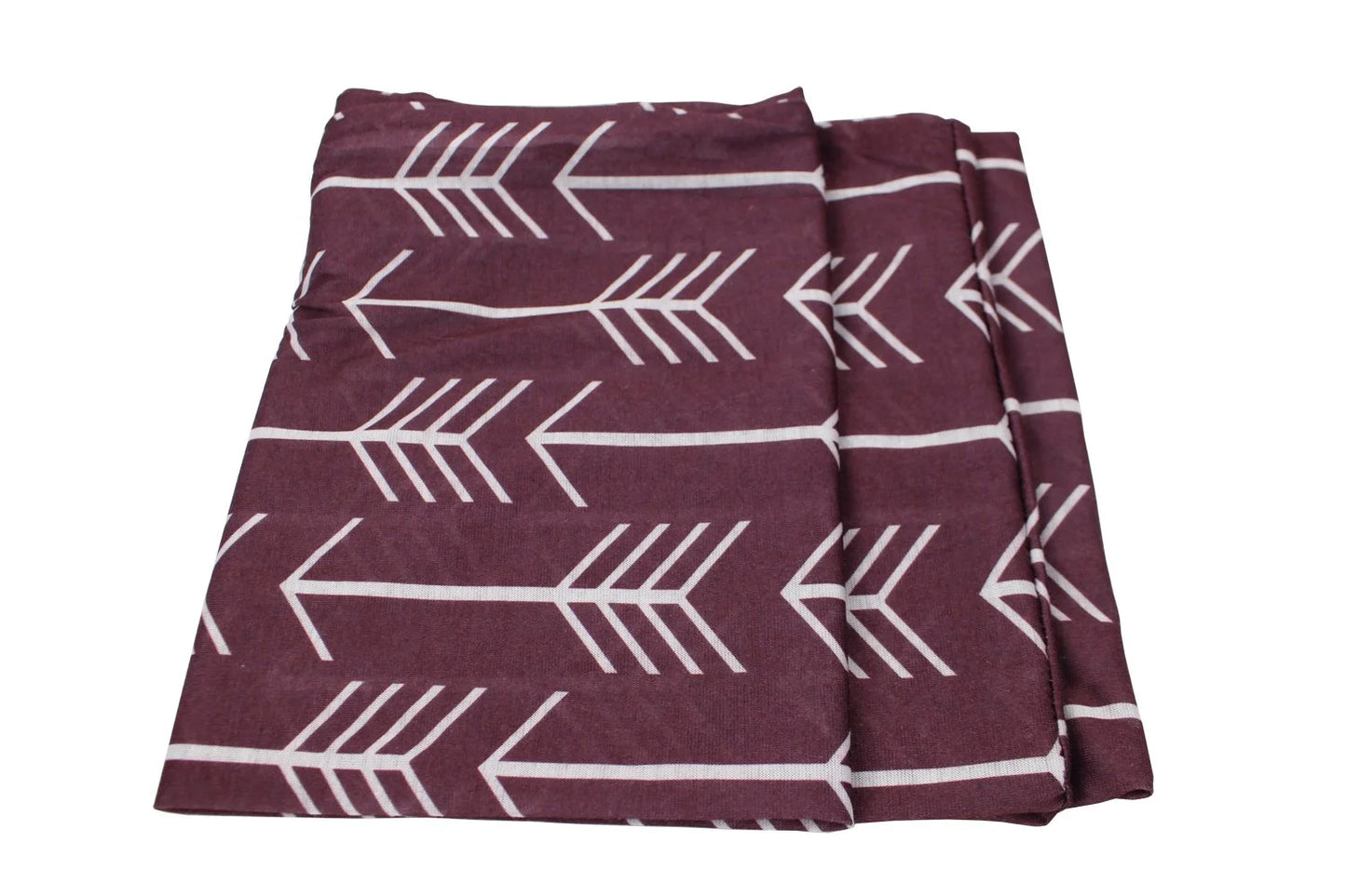 Women'S Infinity Scarf with Hidden Zipper Pocket & Pattern Print Arrow (Maroon)