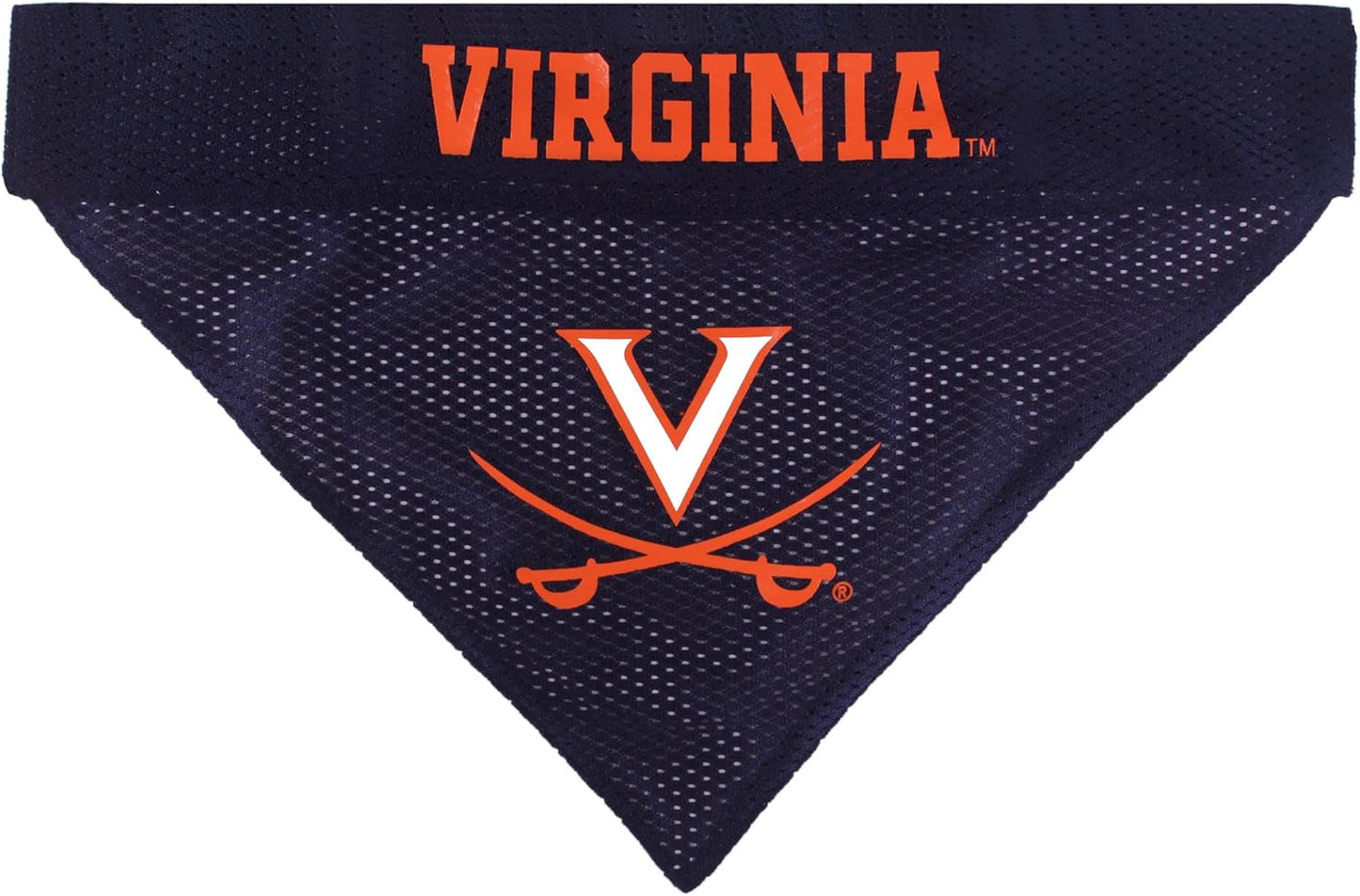 Collegiate Pet Accessories, Reversible Bandana, Virginia Cavaliers, Large/X-Large