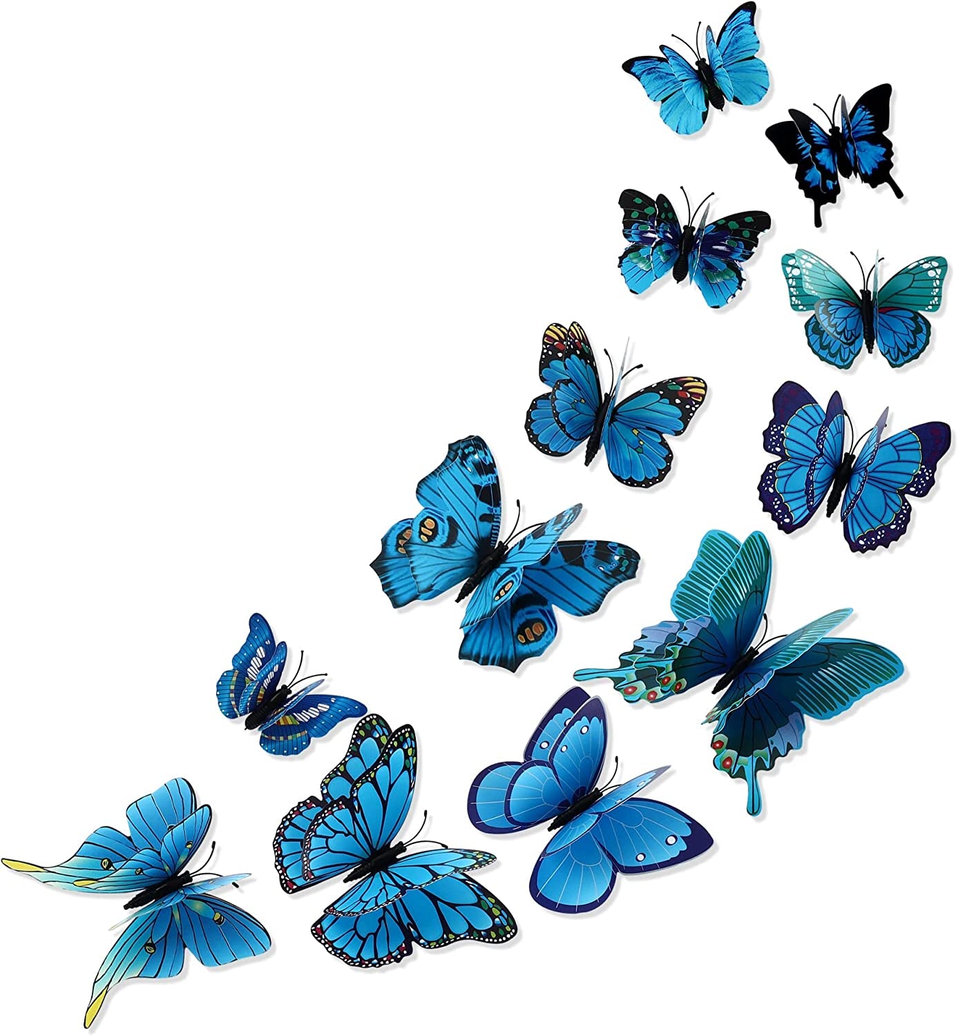 3D Mariposas Decorativas De Pared - Luminosa Pegatinas Decoracion Para Casas X12
