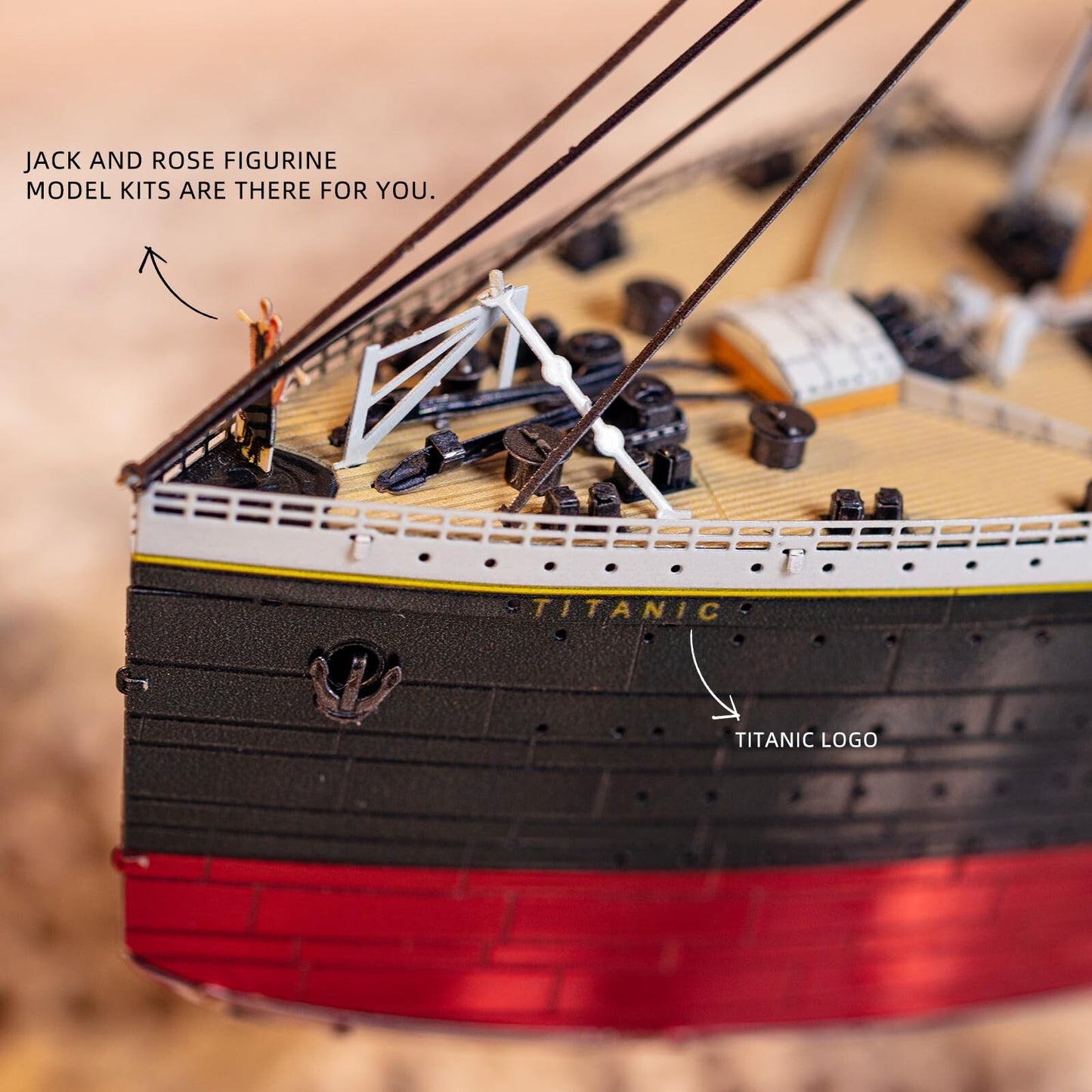 MU 3D Metal Puzzle for Adult Titanic Ship Model Building with LED Lighting, R...