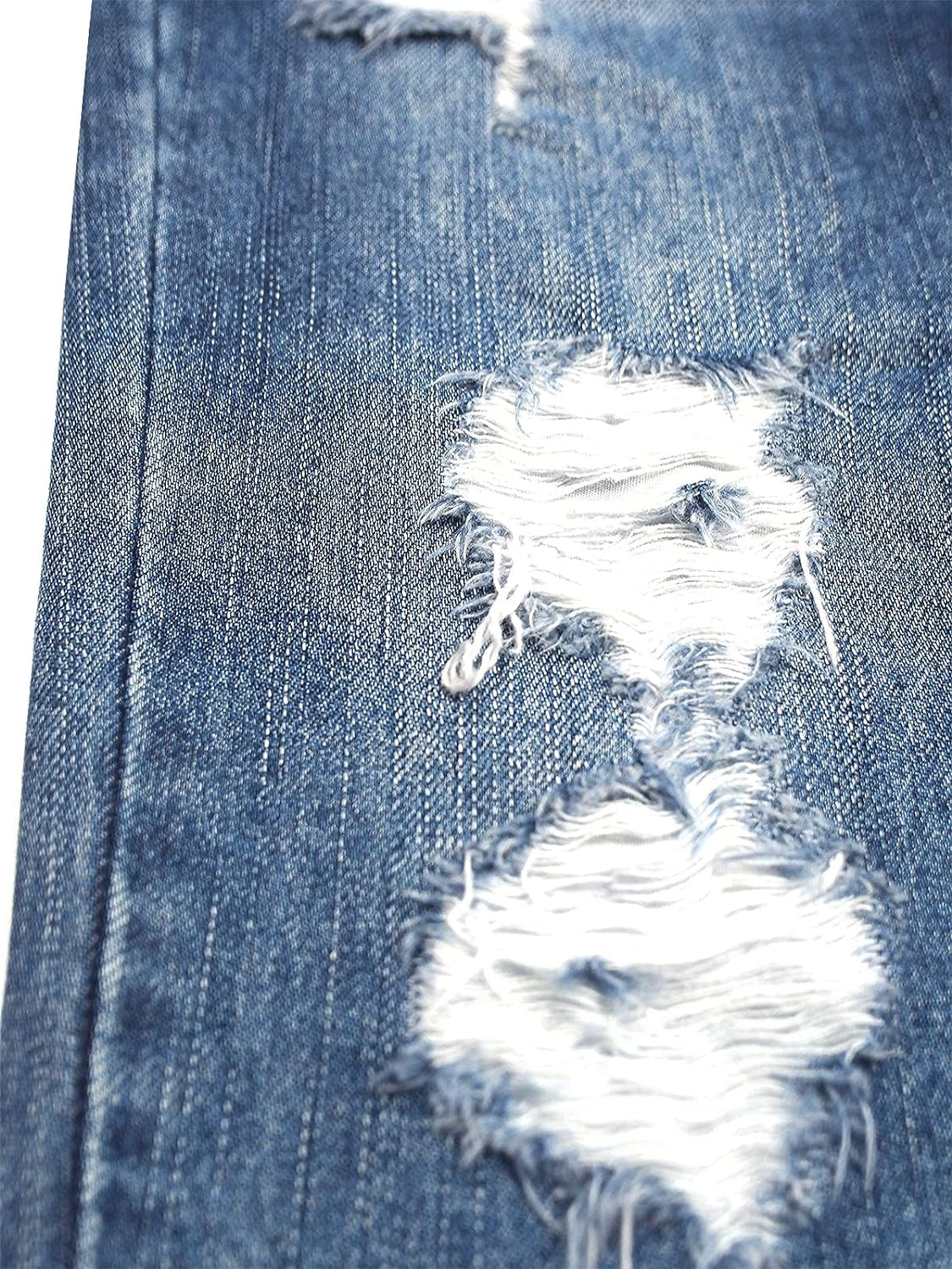 Girls Slim-Fit Jeans, Ripped Holes Straight Denim Pants