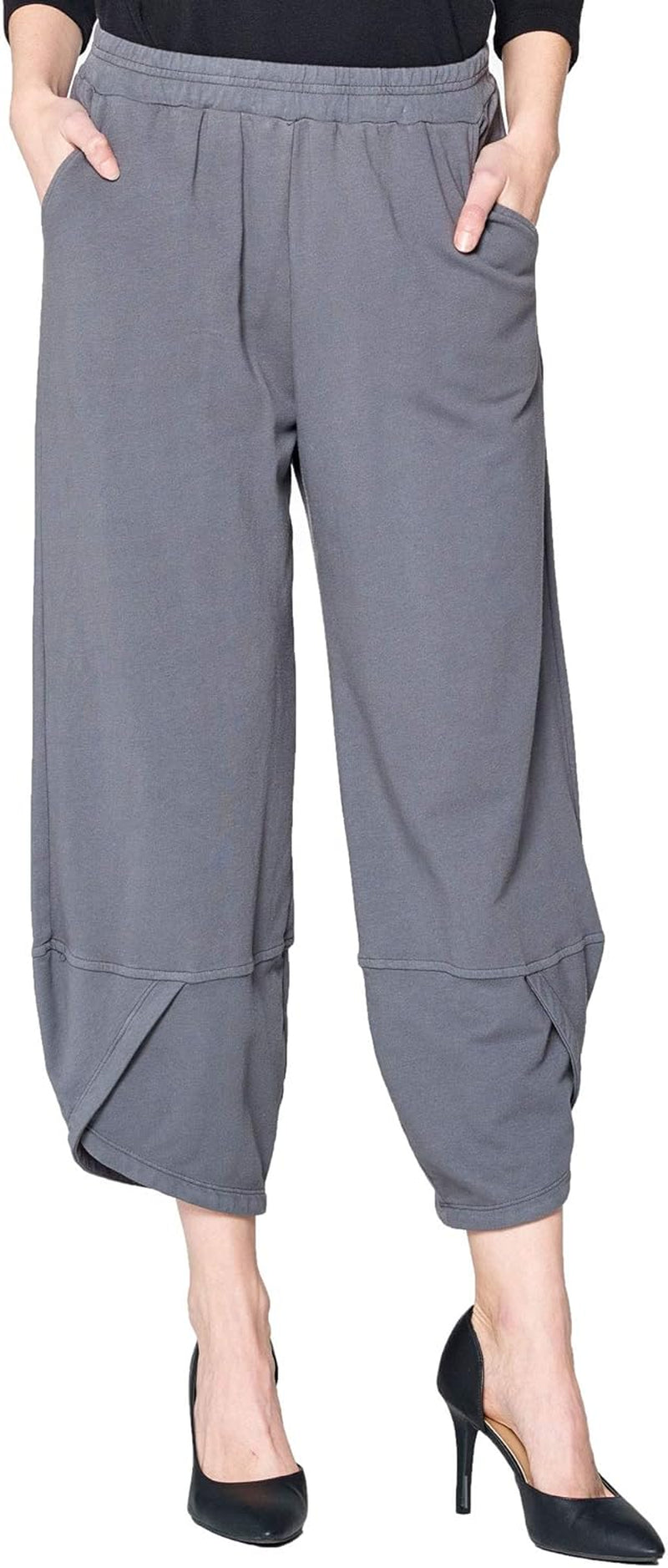 Women'S French Terry Wide Leg Pant FT-4047 Medium Graphite