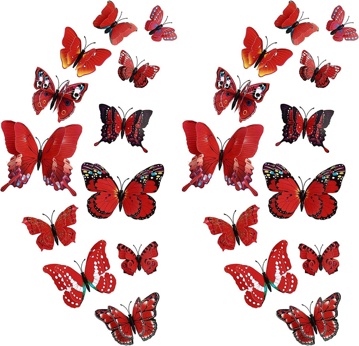 3D Mariposas Decorativas De Pared - Luminosa Pegatinas Decoracion Para Casas X12