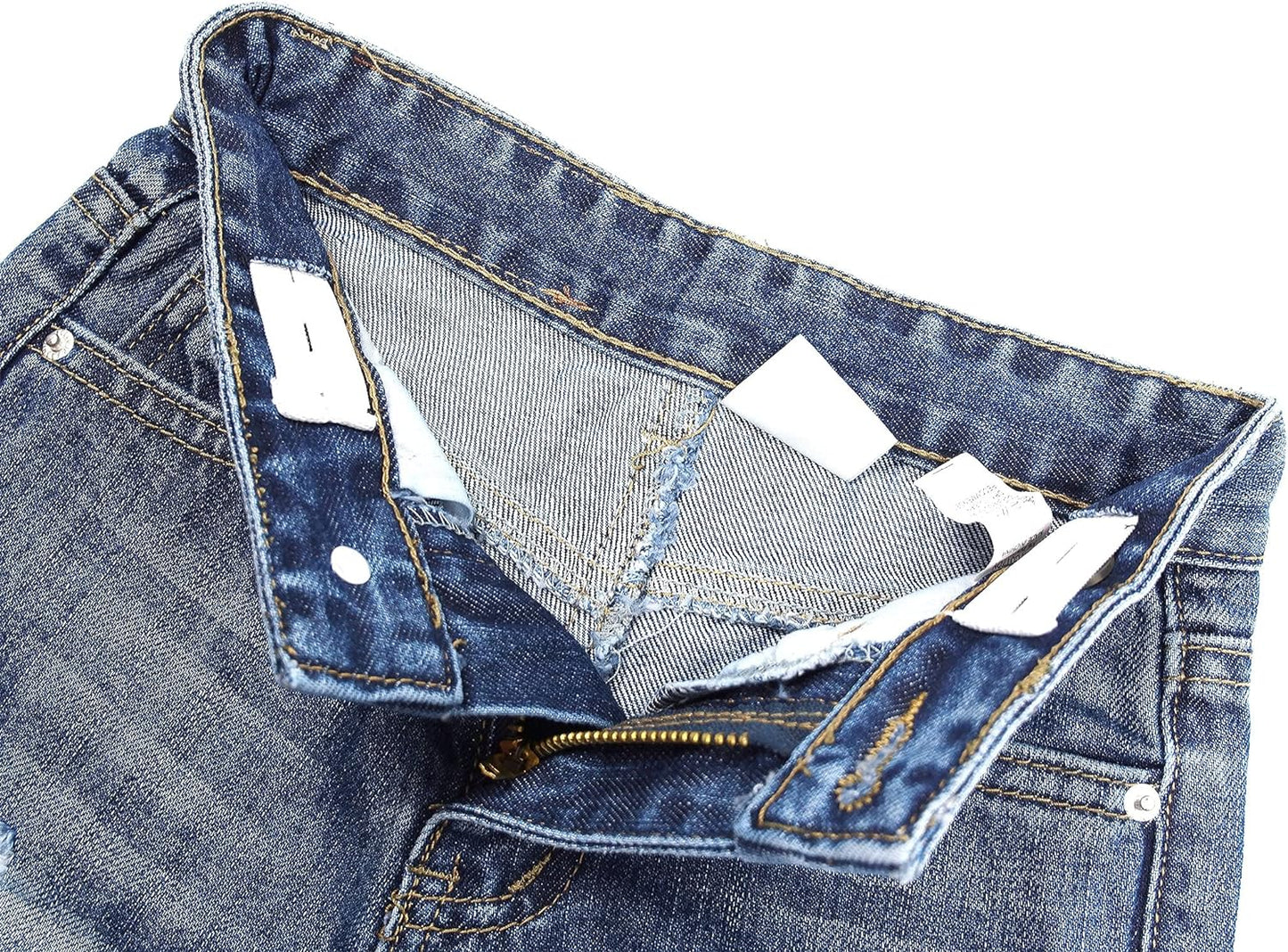 Girls Slim-Fit Jeans, Ripped Holes Straight Denim Pants