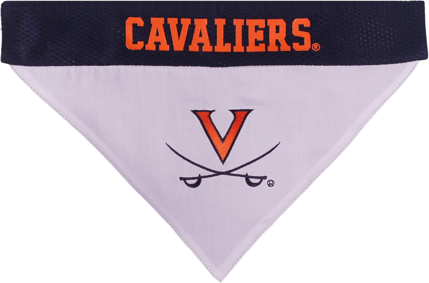 Collegiate Pet Accessories, Reversible Bandana, Virginia Cavaliers, Large/X-Large