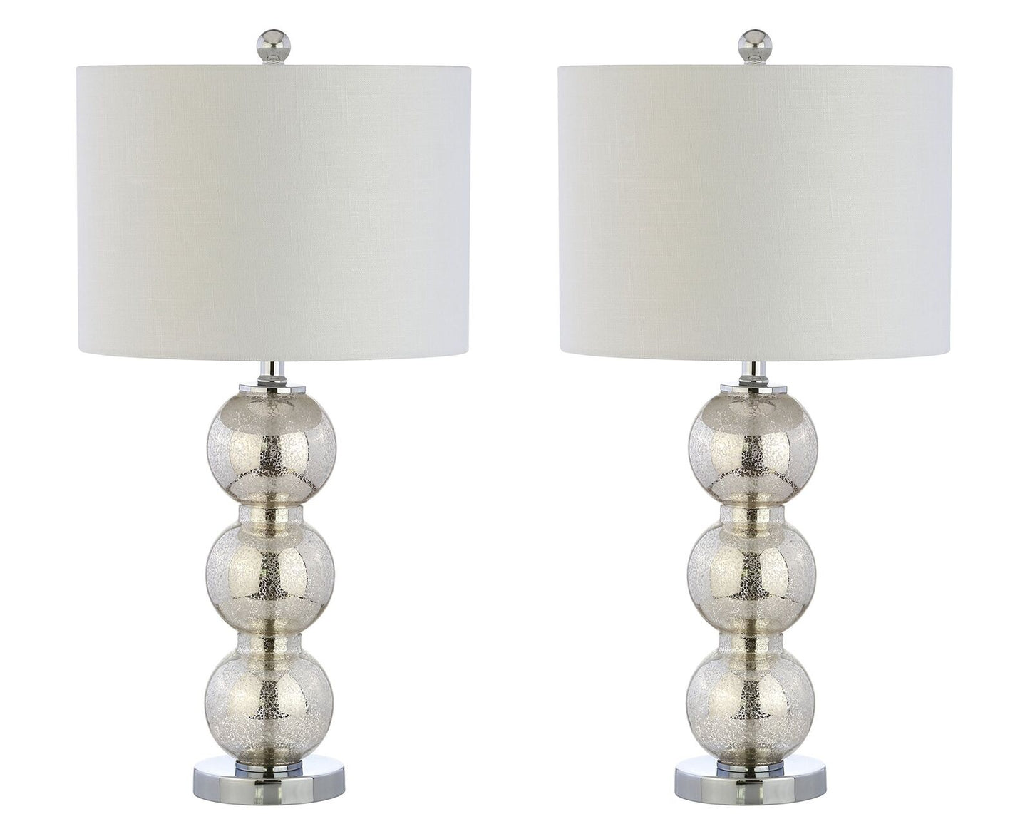 JONATHAN Y JYL1070B-SET2 Set of 2 Table Lamps Bella 27" Glass Triple-Sphere L...