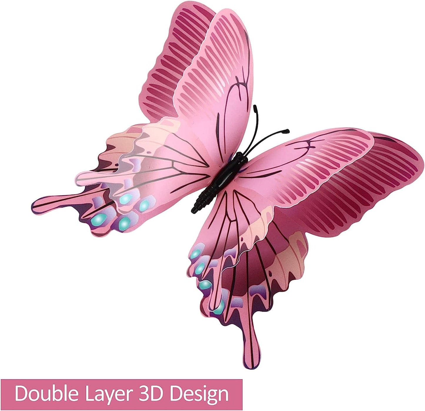 3D Mariposas Decorativas De Pared - Luminosa Pegatinas Decoracion Para Casas X12