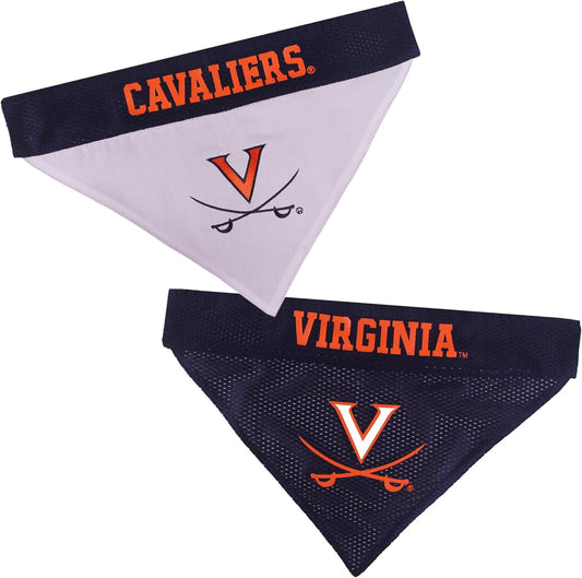 Collegiate Pet Accessories, Reversible Bandana, Virginia Cavaliers, Large/X-Large