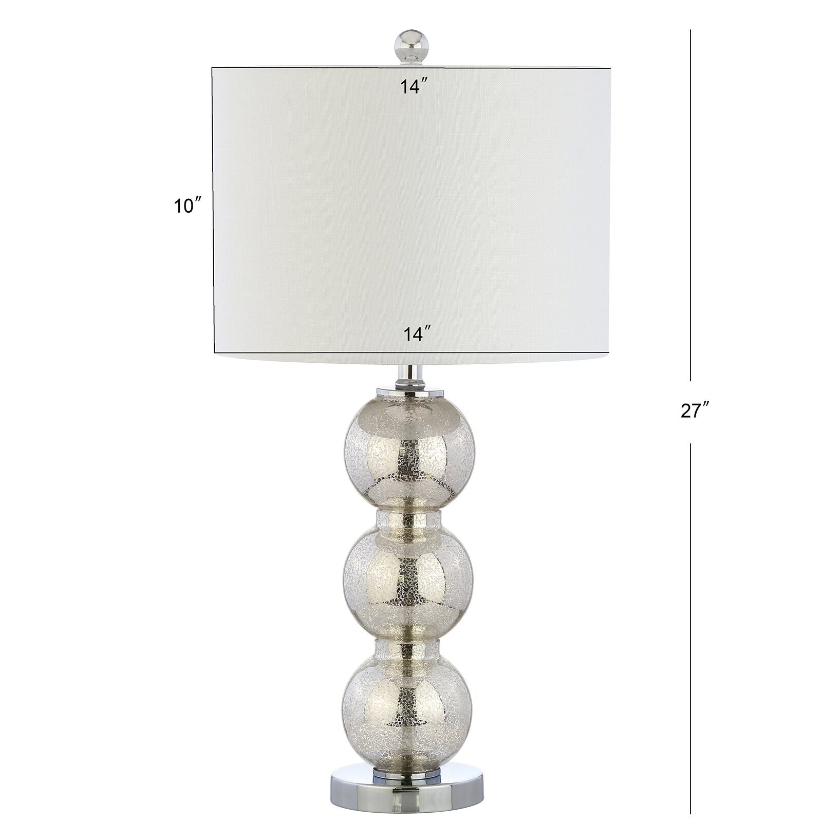 JONATHAN Y JYL1070B-SET2 Set of 2 Table Lamps Bella 27" Glass Triple-Sphere L...