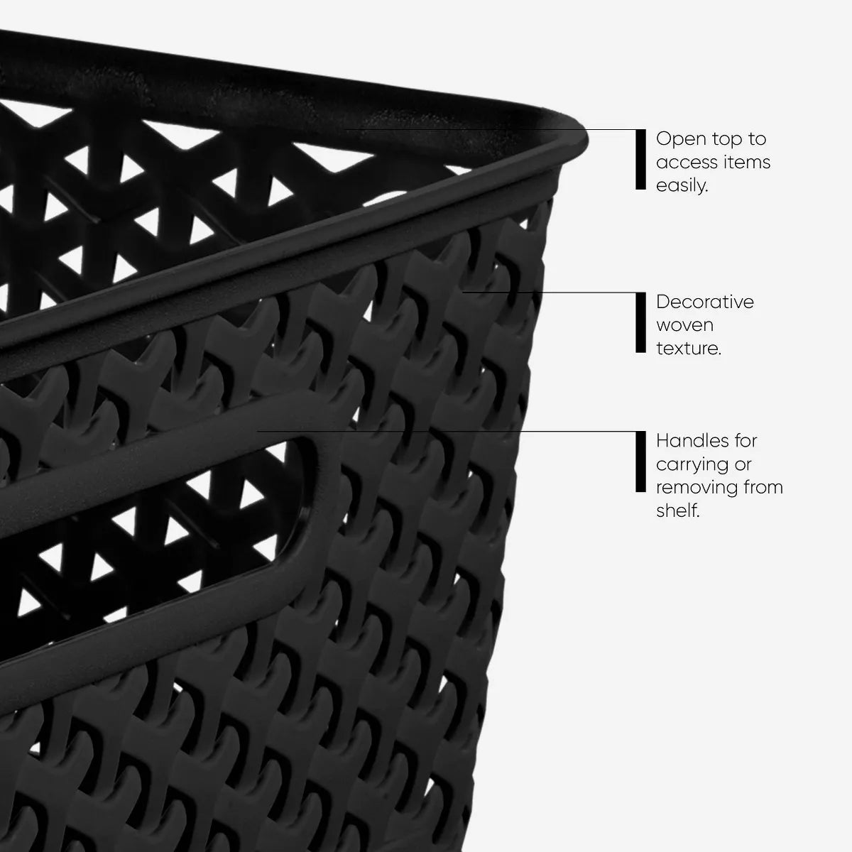 Y-Weave Small Decorative Storage Basket - Brightroom