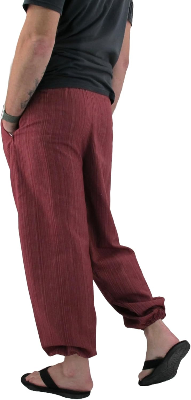 Baggy Pants Men'S One Size Cotton Harem Pants Hippie Boho Trousers