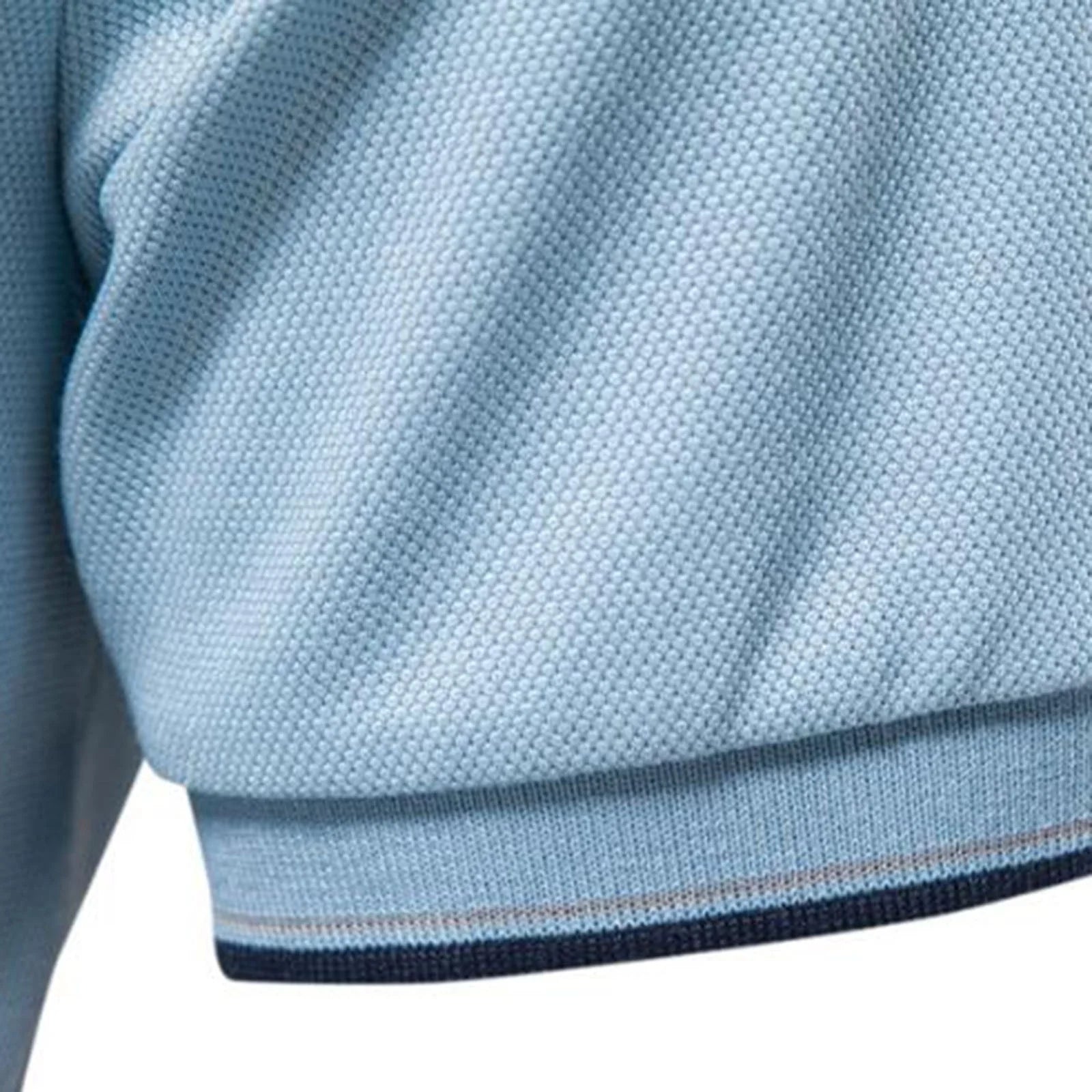 Light Blue Polo Shirts for Men Mens Fashion Casual Solid Color Cotton V Neck Button Short Sleeve T Shirt Top