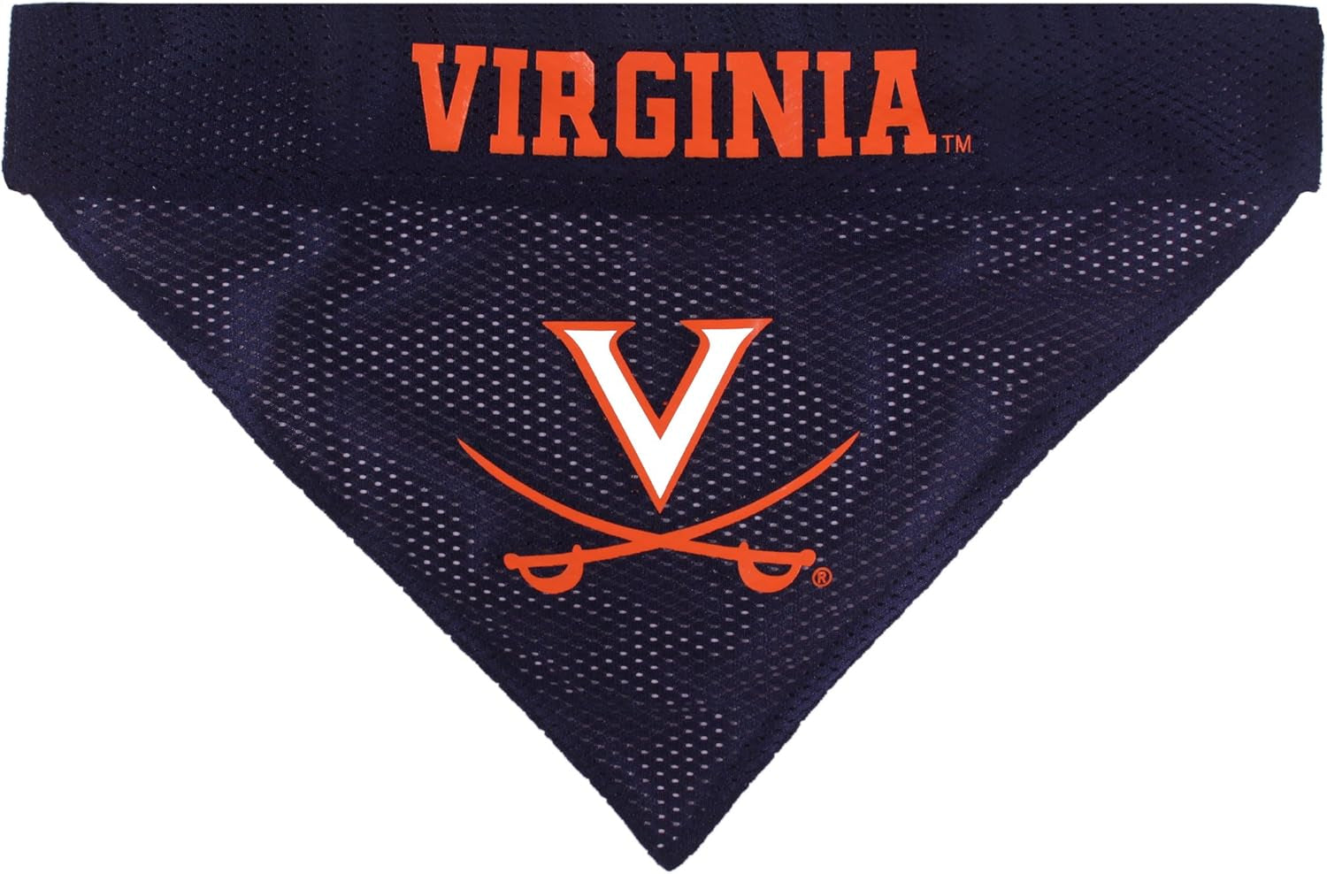 Collegiate Pet Accessories, Reversible Bandana, Virginia Cavaliers, Large/X-Large