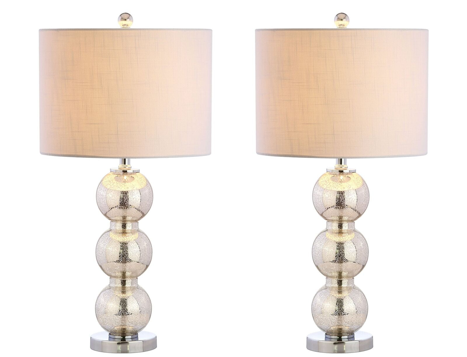 JONATHAN Y JYL1070B-SET2 Set of 2 Table Lamps Bella 27" Glass Triple-Sphere L...
