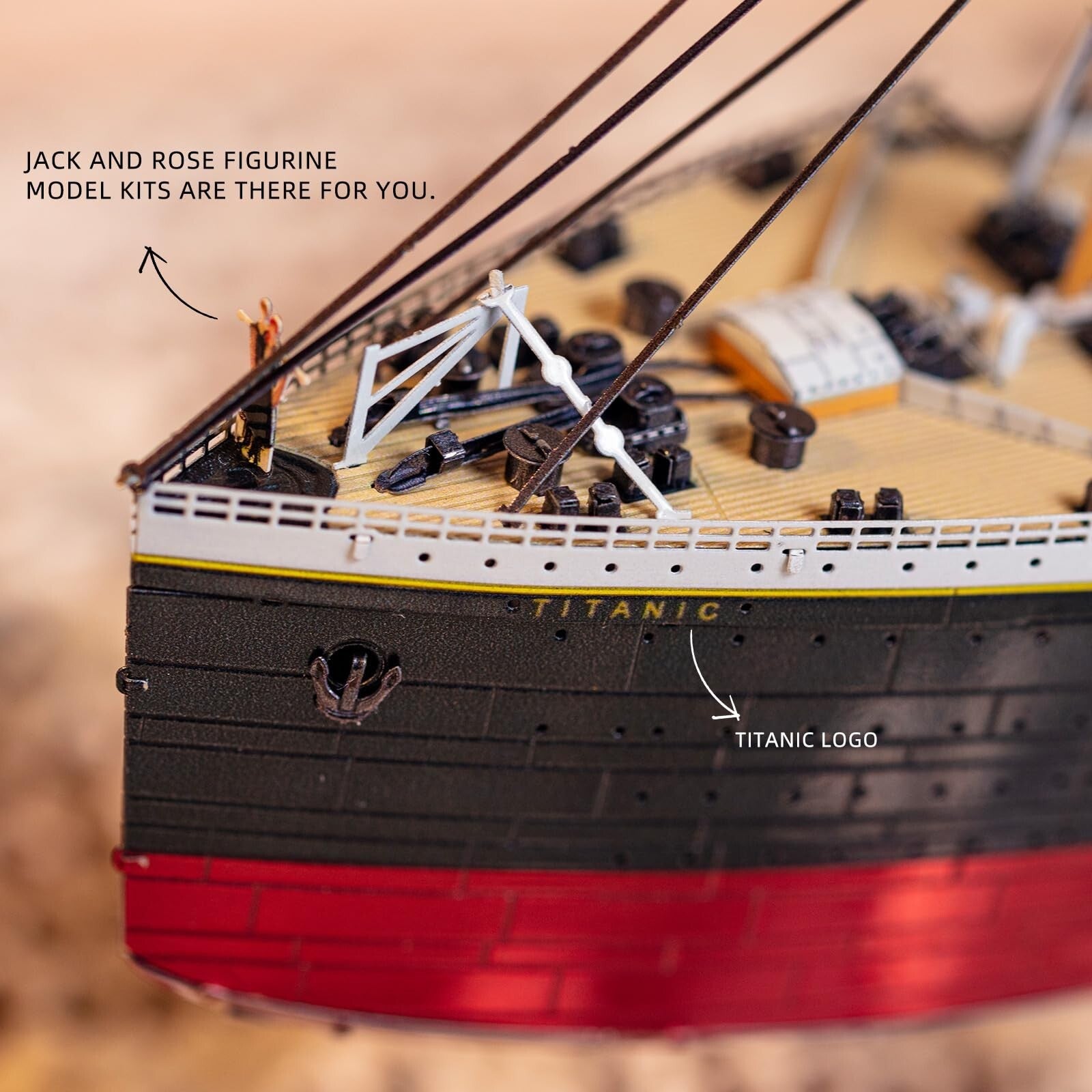 MU 3D Metal Puzzle for Adult Titanic Ship Model Building with LED Lighting, R...