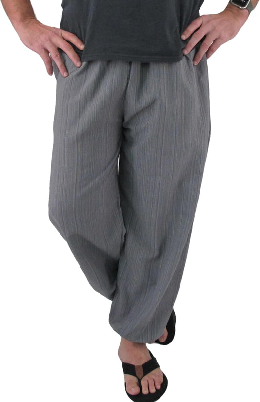 Baggy Pants Men'S One Size Cotton Harem Pants Hippie Boho Trousers