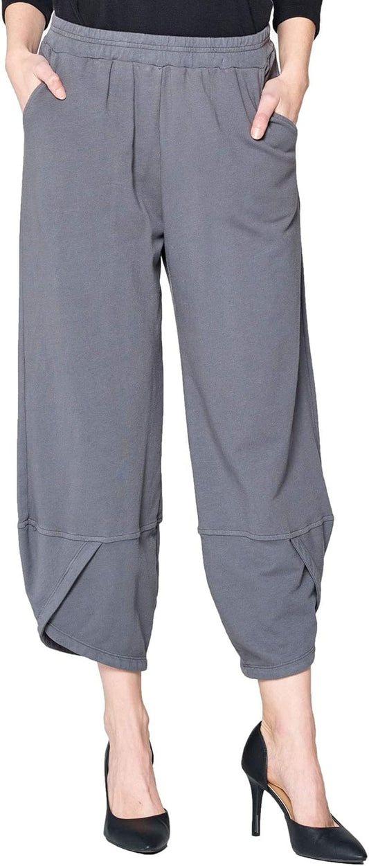Women'S French Terry Wide Leg Pant FT-4047 Medium Graphite