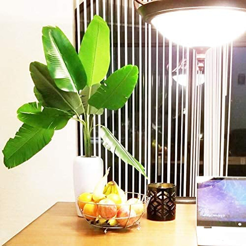 Planta Artificial Hojas De Platano Falsas Con Tallos Palmera De Imitacion Fronda