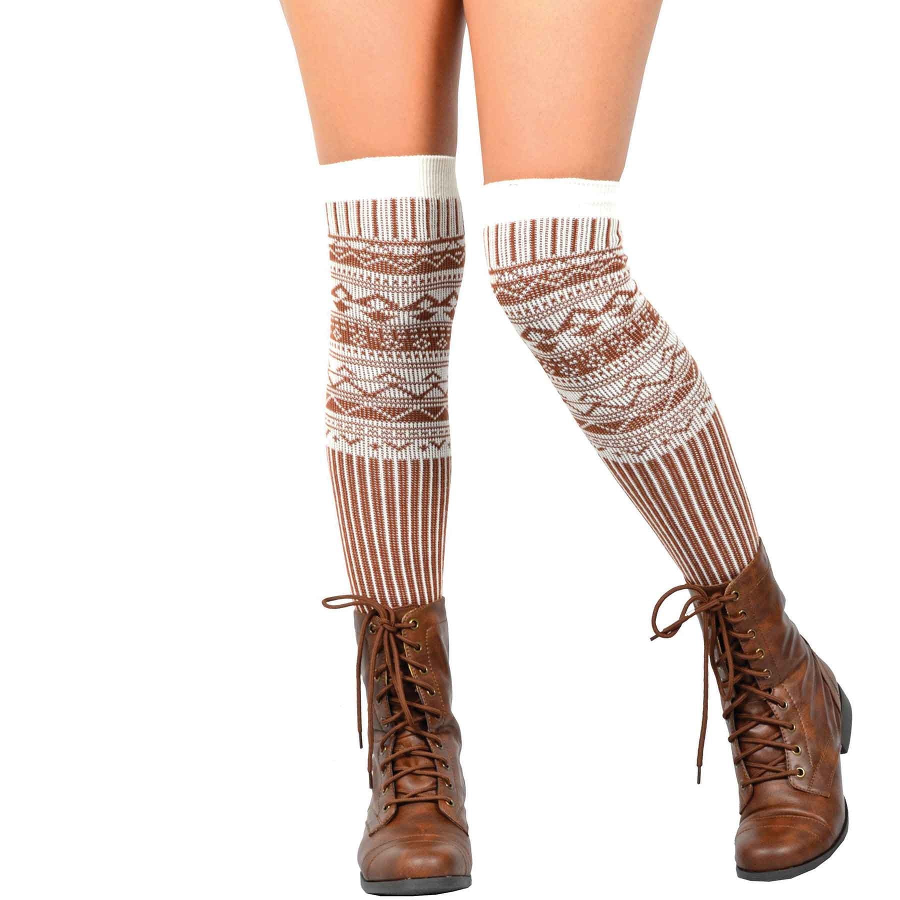 Teehee Women'S Extra Long Fashion Thigh High Socks over the Knee High Boot Socks