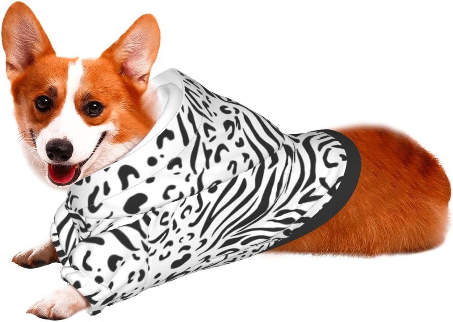 Leopard Tiger Print Miniature Pets Hoodies Dog Leopard Zebra Print Costume Animal Print Pet Winter Sweatshirt for Small Dogs Pets