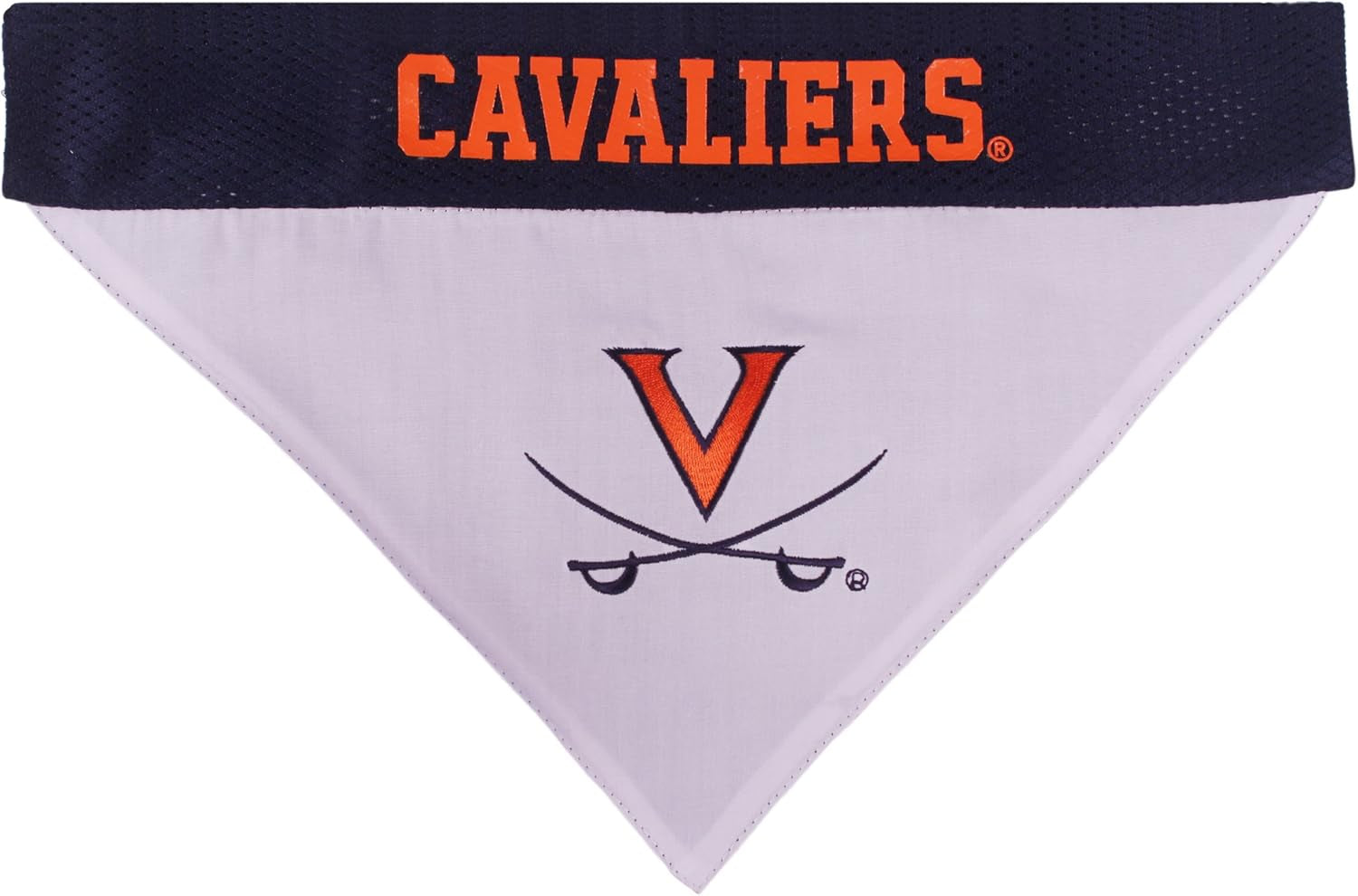 Collegiate Pet Accessories, Reversible Bandana, Virginia Cavaliers, Large/X-Large