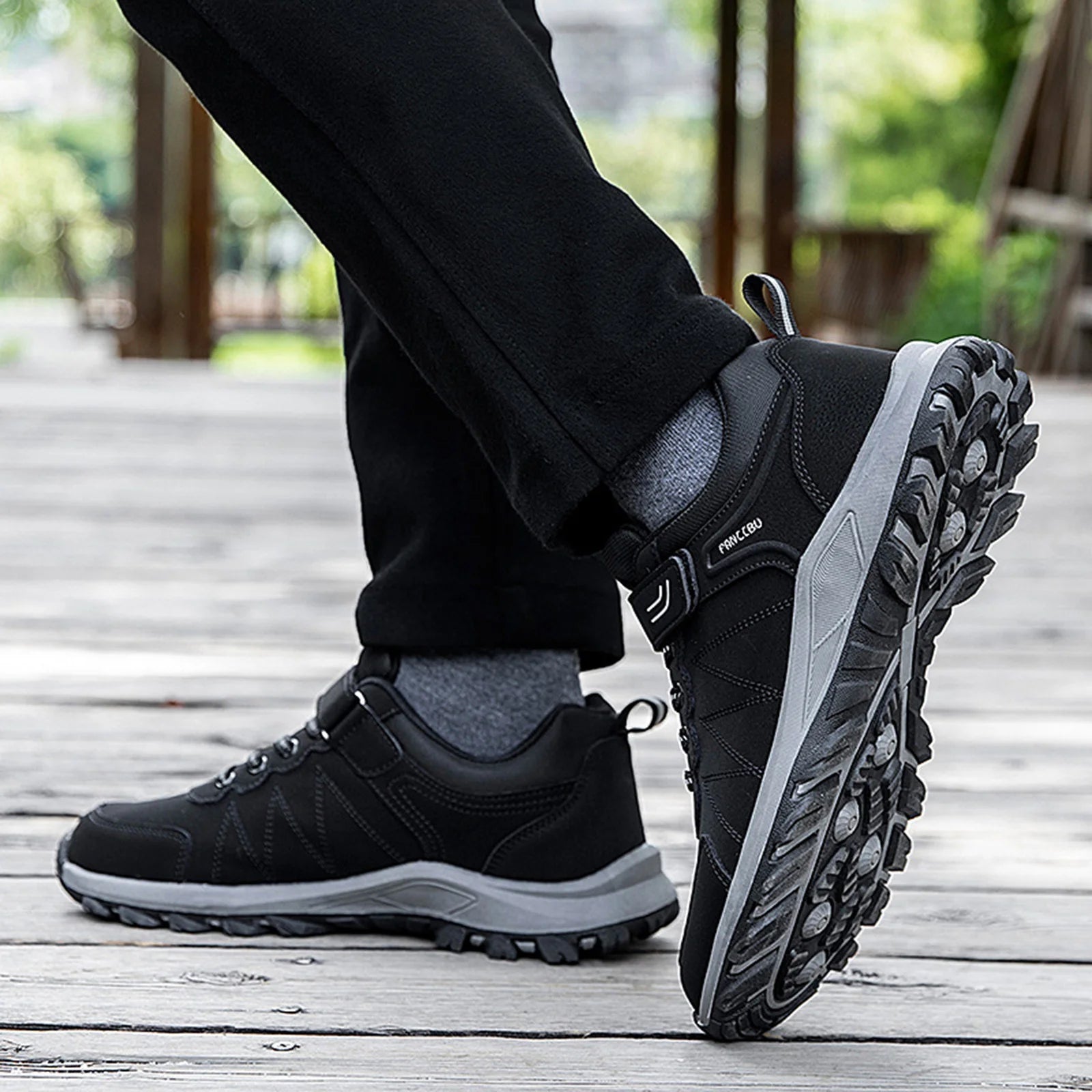 Mens Shoes Slip on Walking Comfortable Men Shoes Casual Black 8