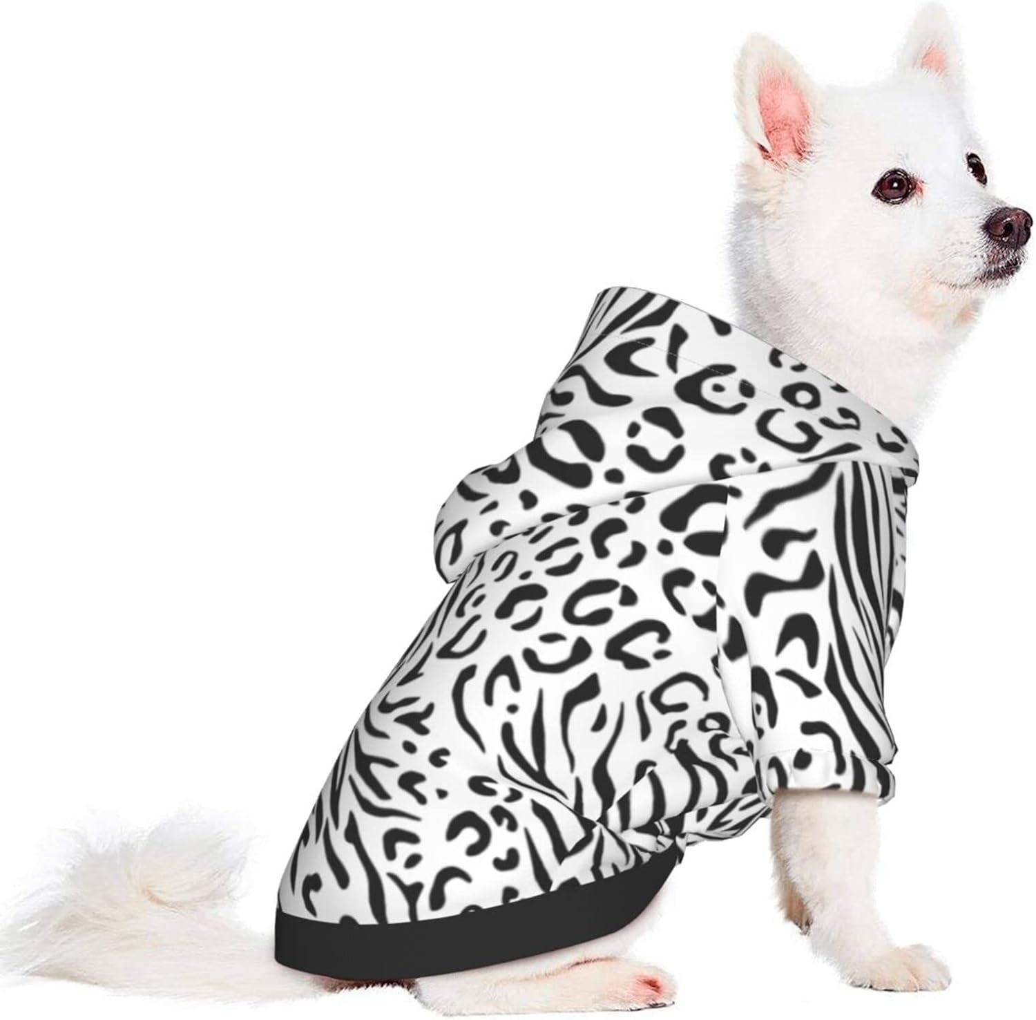Leopard Tiger Print Miniature Pets Hoodies Dog Leopard Zebra Print Costume Animal Print Pet Winter Sweatshirt for Small Dogs Pets