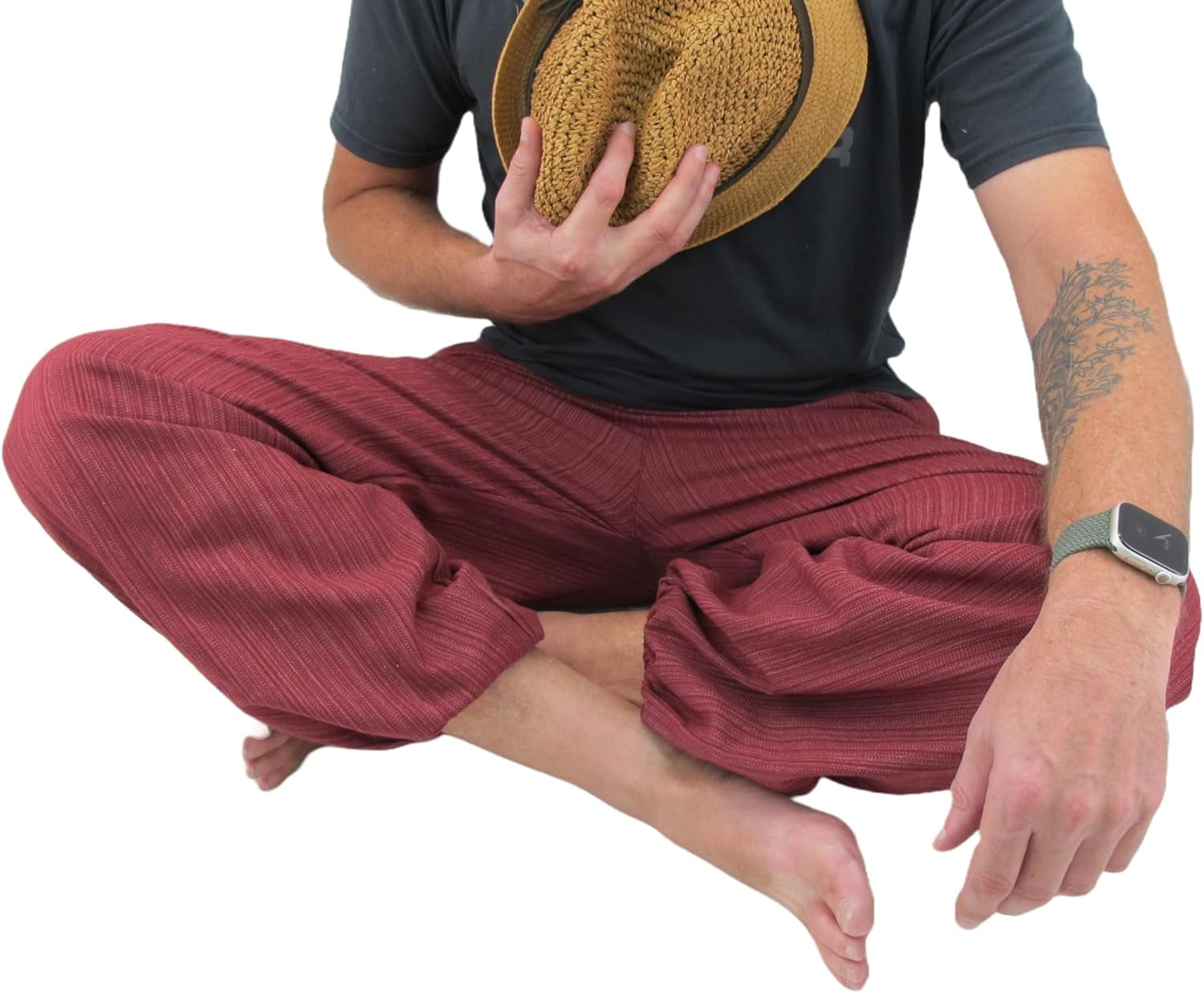 Baggy Pants Men'S One Size Cotton Harem Pants Hippie Boho Trousers