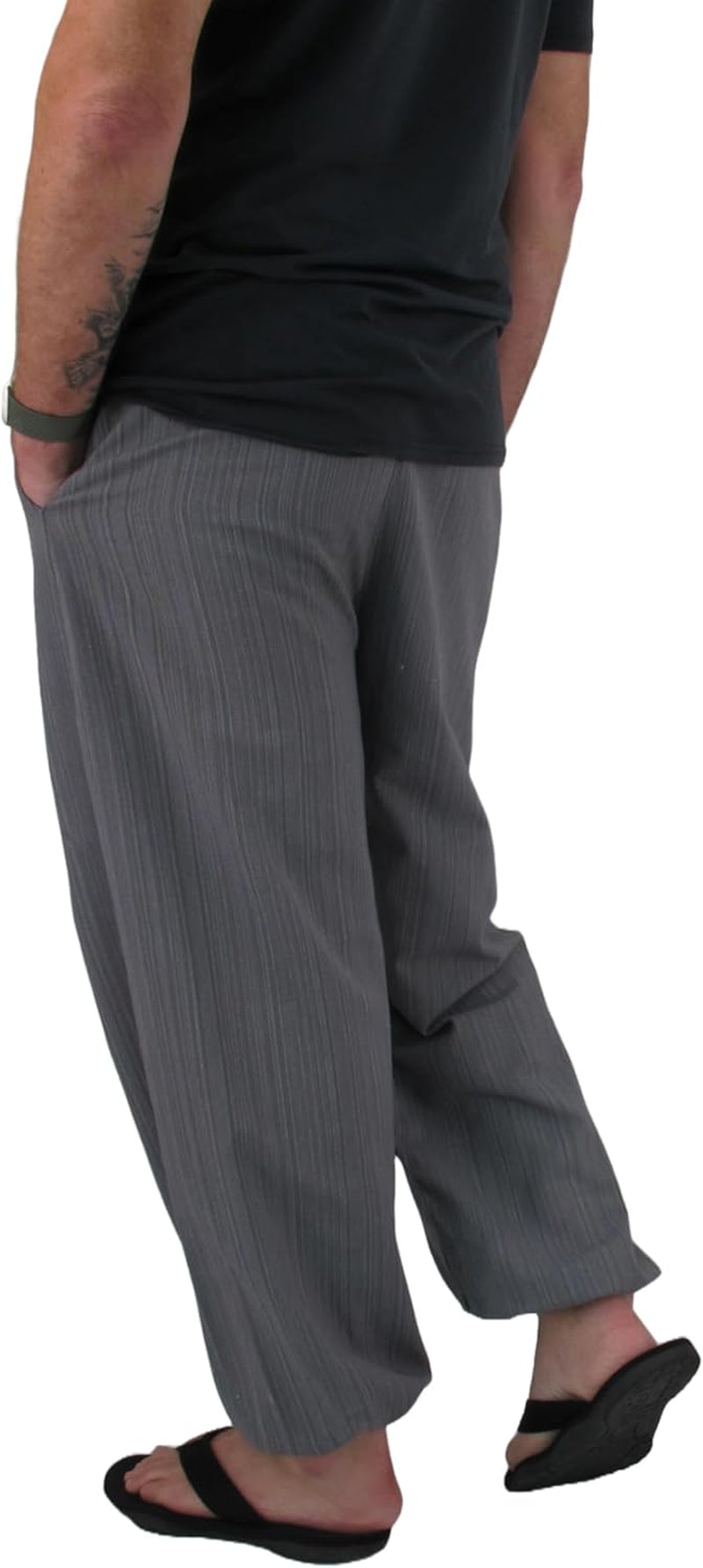 Baggy Pants Men'S One Size Cotton Harem Pants Hippie Boho Trousers