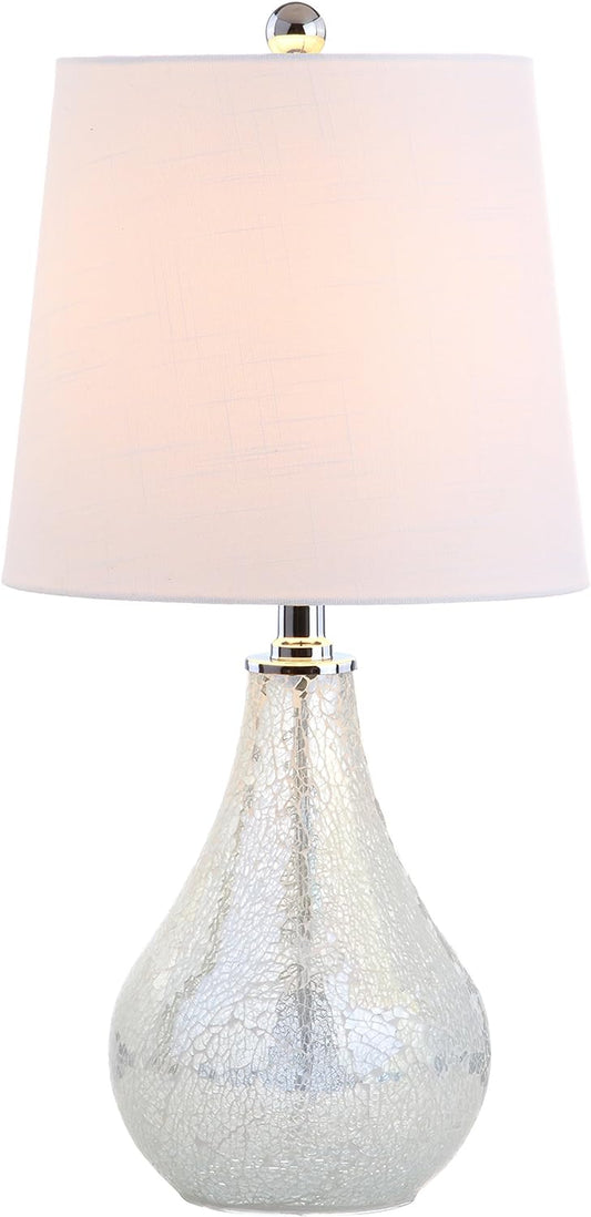 JYL1024B Mona 20.5" Mini LED Table Lamp, Modern, Contemporary, Elegant, Office, Living Room, Family Room, Dining Room, Bedroom, Hallway, Foyer, Mosaic White