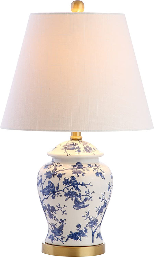 JYL3005A Penelope 22" Chinoiserie LED Table Classic Cottage Bedside Desk Nightst